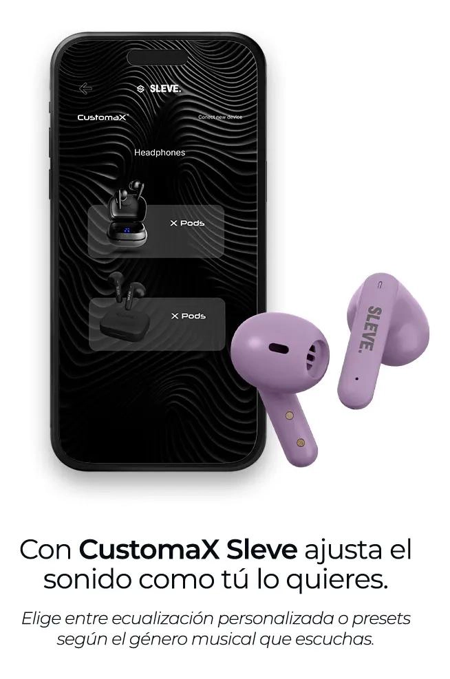 AUDIFONOS INALAMBRICOS BLUETOOTH COLOR VIOLETA - 3