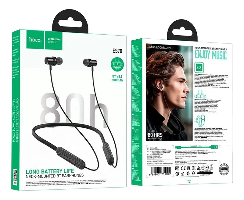AUDIFONOS BLUETOOTH ES70 HOCO COMPATIBLE APPLE SAMSUNG - 3