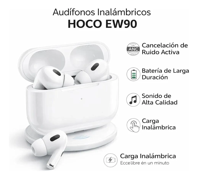 AUDIFONOS BLUETOOTH INALAMBRICOS CON ESTUCHE DE CARGA - 2