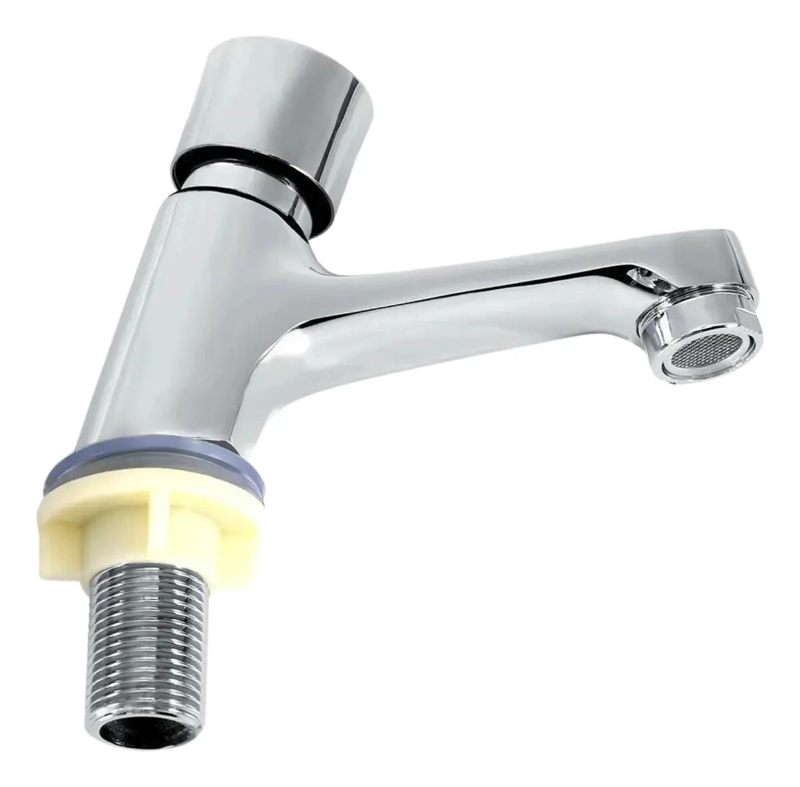 LLAVE TEMPORIZADA LAVAMANOS CROMADA INOXIDABLE - 3