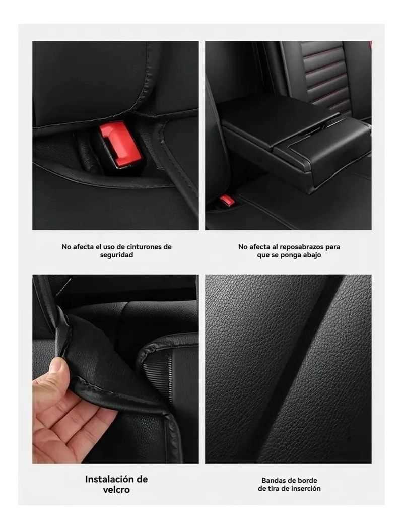 SET COMPLETO FUNDA CUBRE ASIENTO ECO-CUERO AUTO - 2