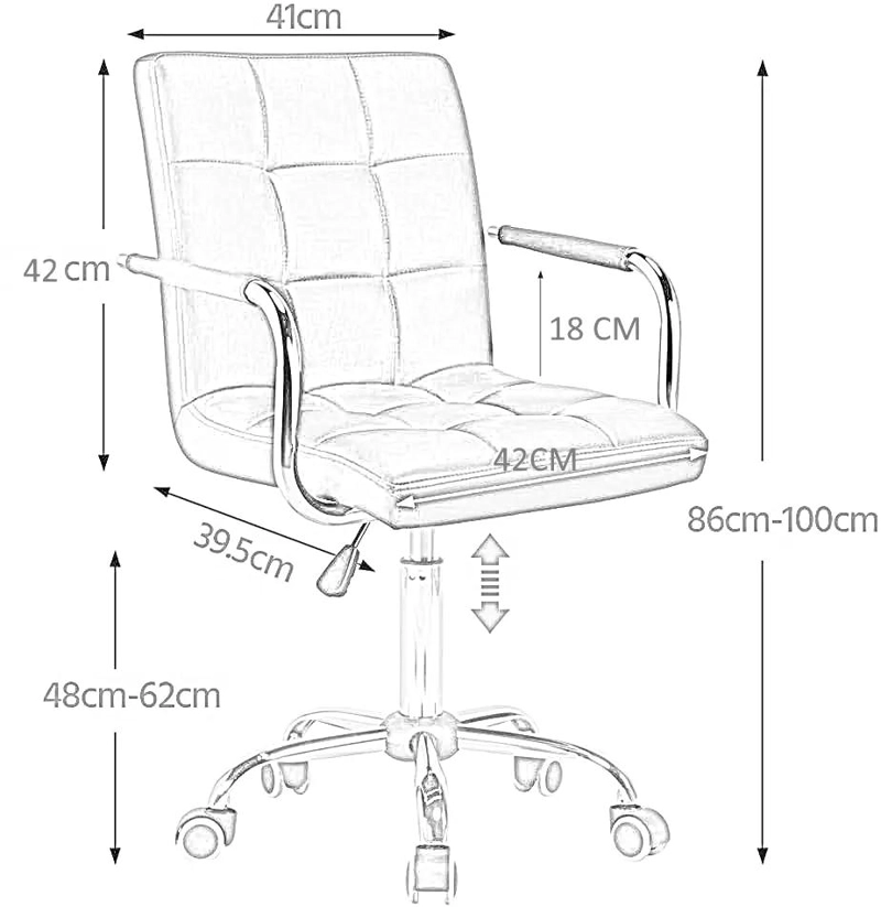 SILLA DE OFICINA REGULABLE COLOR BLANCO - 2