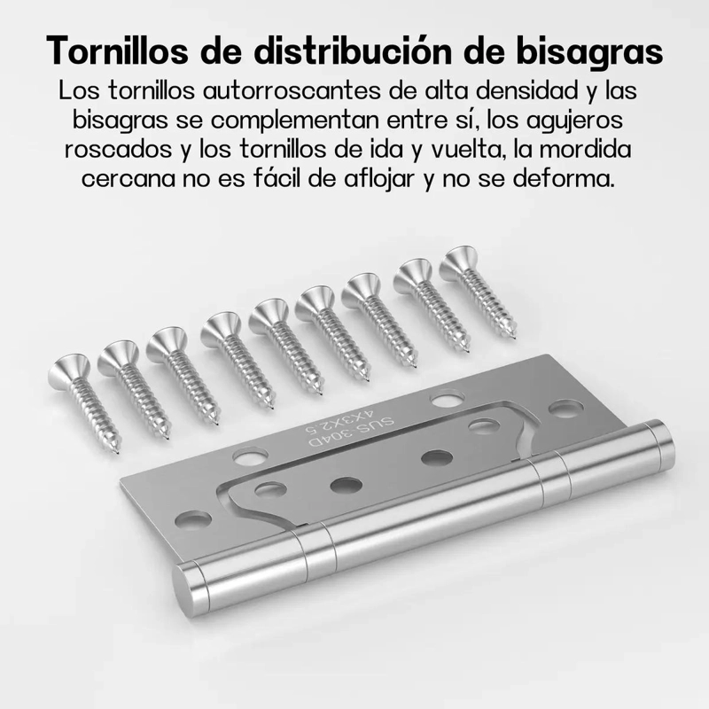 JUEGO DE 10 BISAGRAS DE ACERO INOXIDABLE - 5