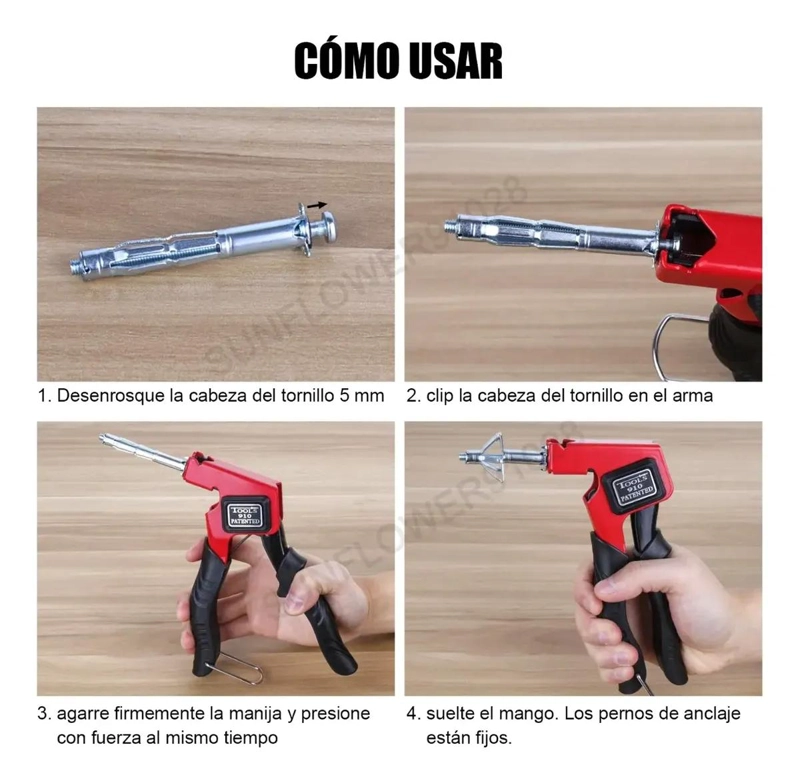 PISTOLA DE ANCLAJE PARA PARED HUECA 90 PIEZAS - 5