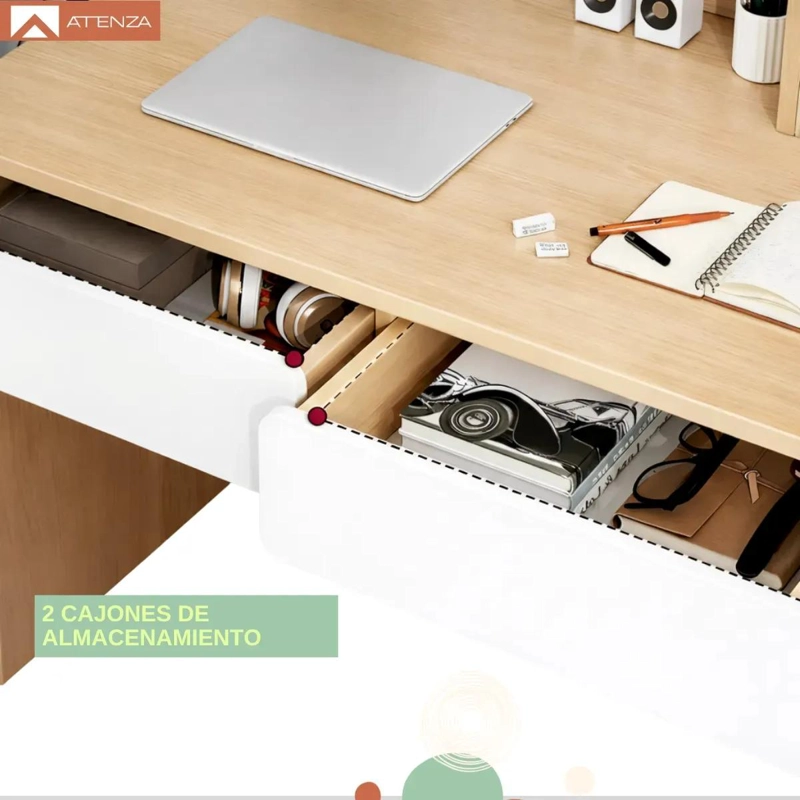 ESCRITORIO MULTIFUNCIONAL CON ESTANTERIA Y CAJON - 4
