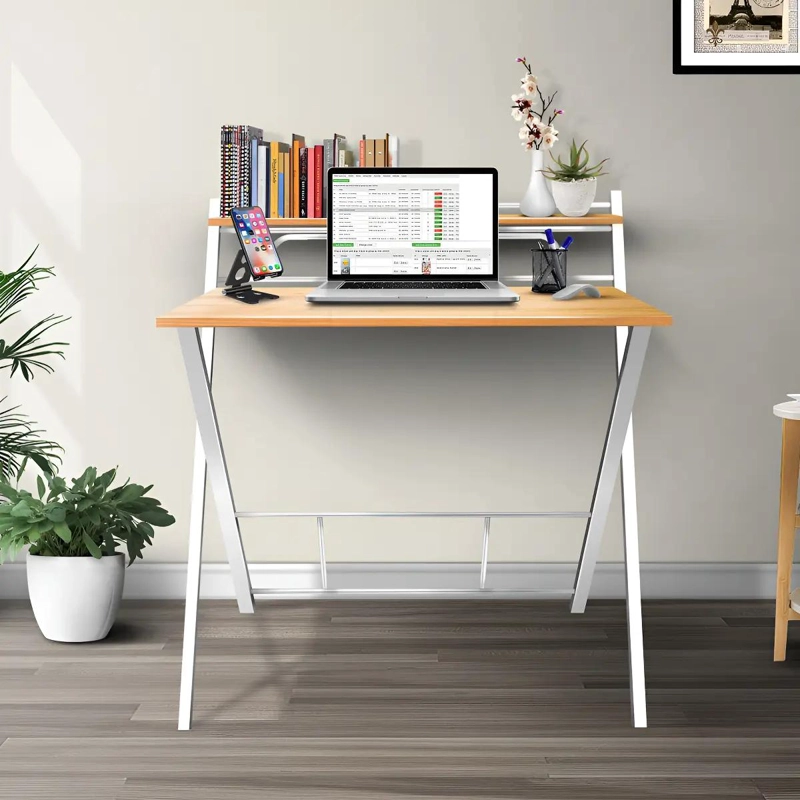 ESCRITORIO PLEGABLE COMPACTO BLANCO 50 X 80 CM - 1