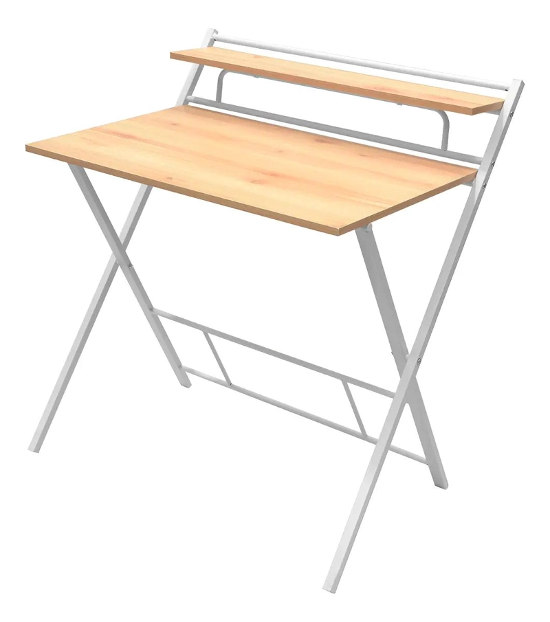 ESCRITORIO PLEGABLE COMPACTO BLANCO 50 X 80 CM - 2