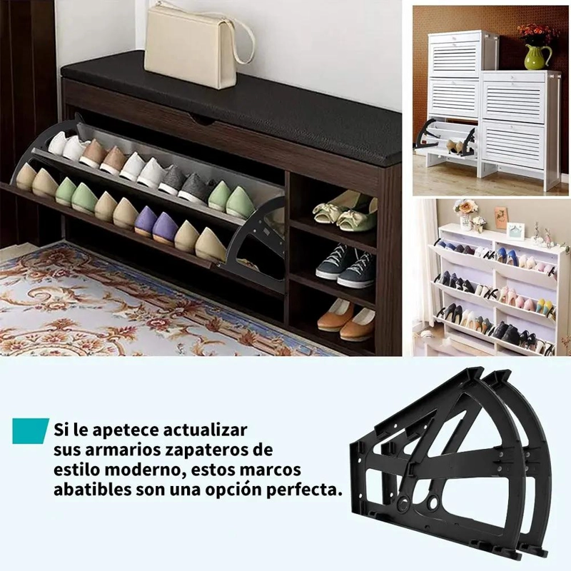 BISAGRAS PARA CAJONES DE MUEBLE ZAPATERO, 8 PIEZAS RESISTENTES - 5