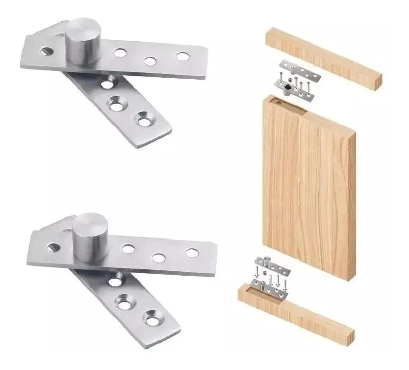 BISAGRA OCULTA GIRATORIA INOX 160 KILOS 2 PCS - 1