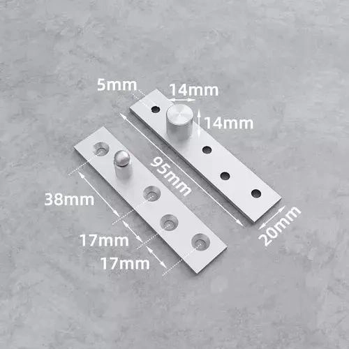 BISAGRA OCULTA GIRATORIA INOX 160 KILOS 2 PCS - 4