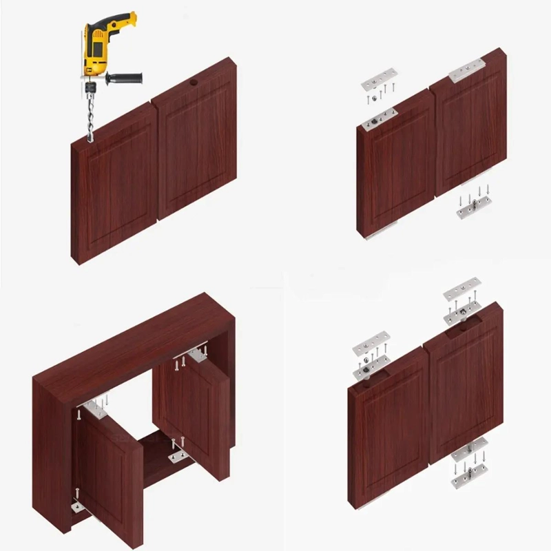BISAGRA OCULTA GIRATORIA INOX 160 KILOS 2 PCS - 5