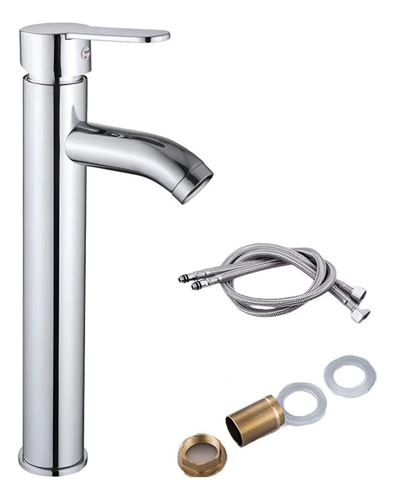 GRIFO MONOMANDO ALTA PARA LAVAMANOS ACERO INOX - 1