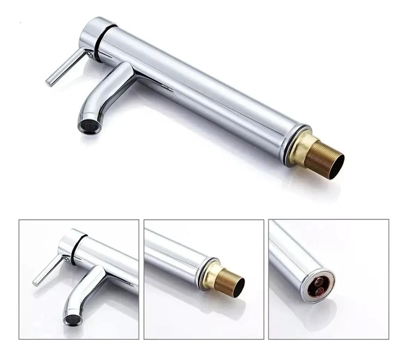 GRIFO MONOMANDO ALTA PARA LAVAMANOS ACERO INOX - 3