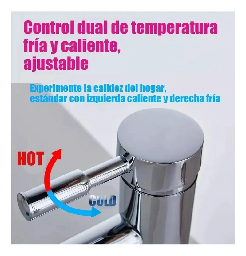 GRIFO MONOMANDO ALTA PARA LAVAMANOS ACERO INOX - 4