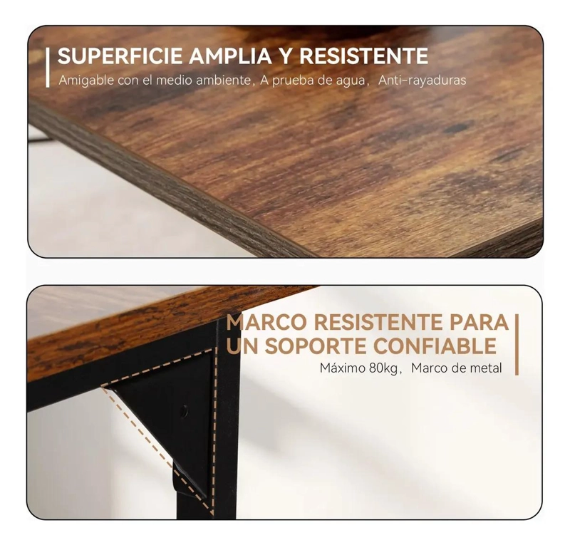 ESCRITORIO VINTAGE 100CM CON GANCHO LATERAL - 5