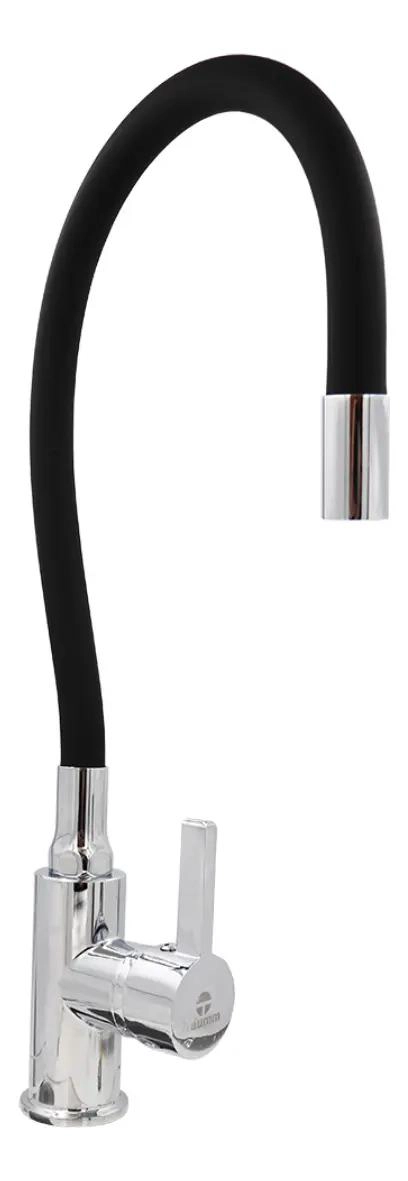 LLAVE LAVAPLATOS MONOMANDO CUELLO FLEXIBLE NEGRO - 3