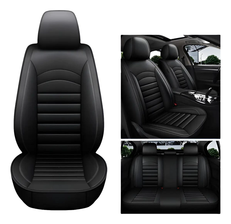 KIT FUNDA CUBRE ASIENTO CUERO COMPLETO AUTO - 2