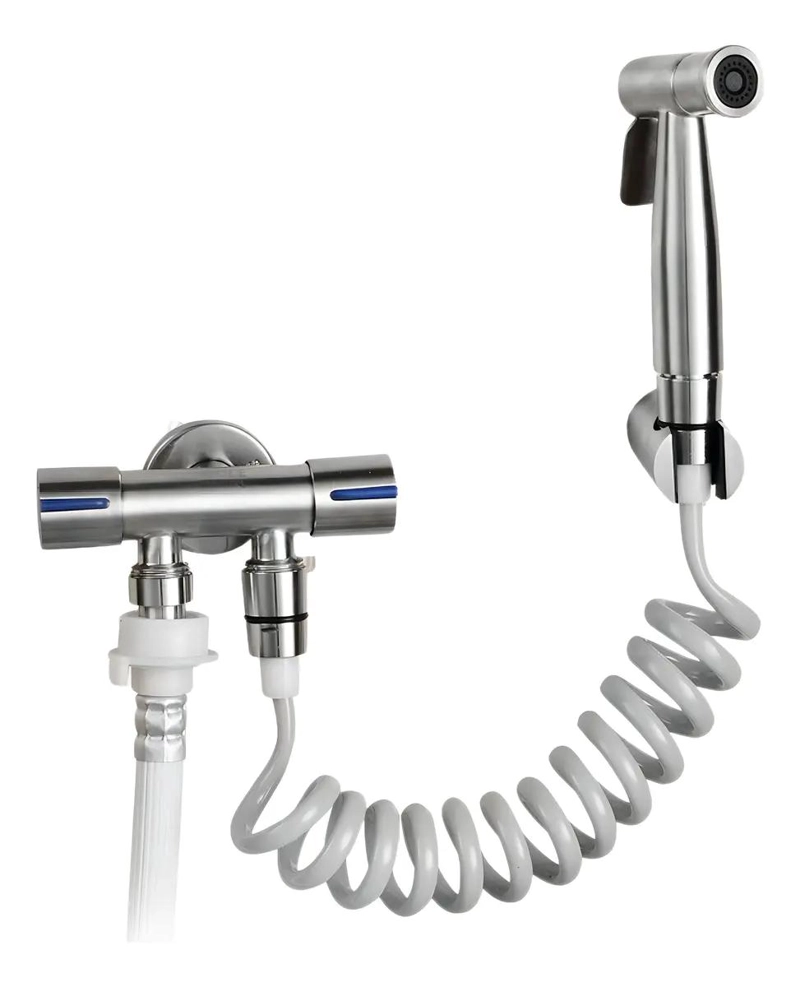 DUCHA BIDET COMPLETA INODORO ACERO INOXIDABLE - 1