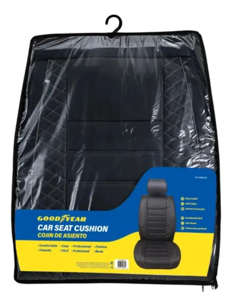 CUBRE ASIENTO 132X52CM COLOR NEGRO - 3