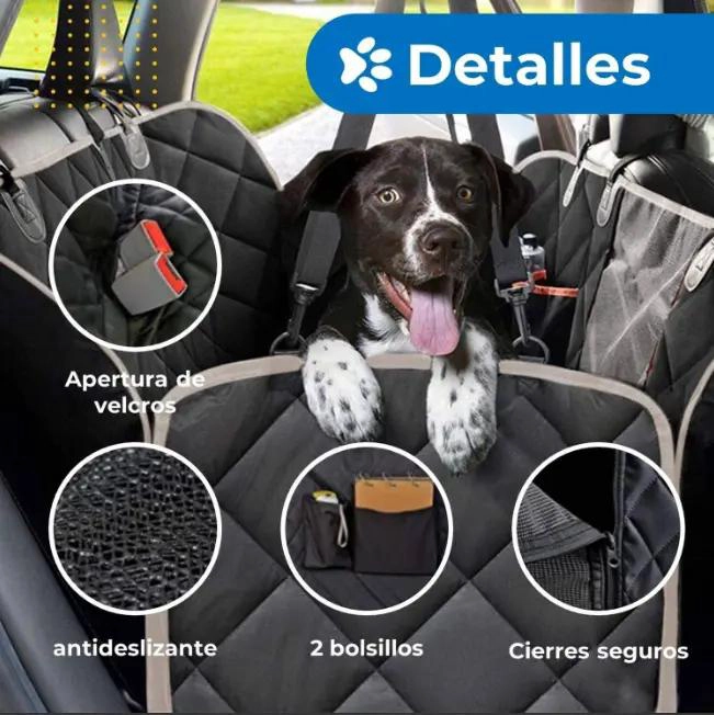 PROTECTOR CUBRE ASIENTO AUTO PARA MASCOTAS - 4