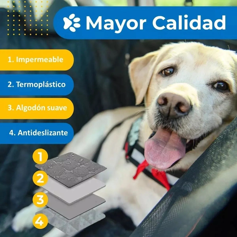 PROTECTOR CUBRE ASIENTO AUTO PARA MASCOTAS - 7