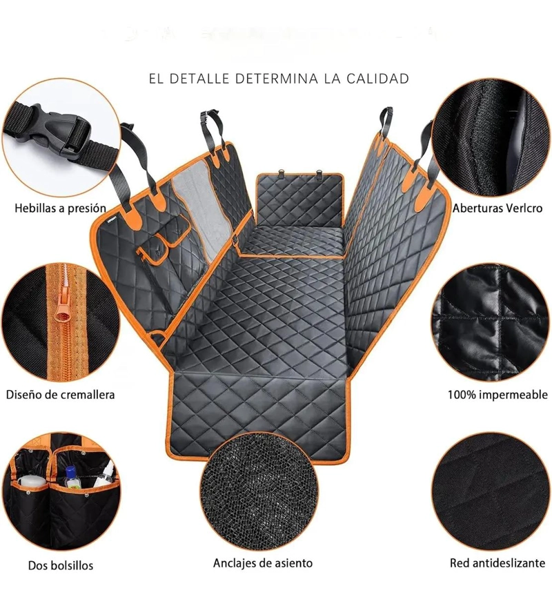 PROTECTOR FUNDA CUBRE ASIENTO AUTO MASCOTAS - 3