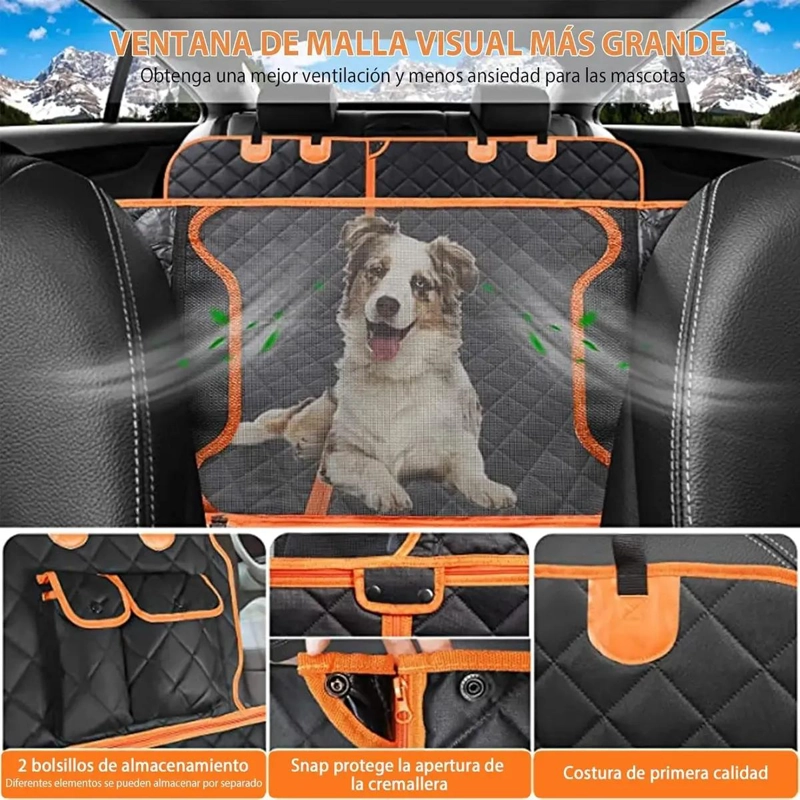 PROTECTOR FUNDA CUBRE ASIENTO AUTO MASCOTAS - 5