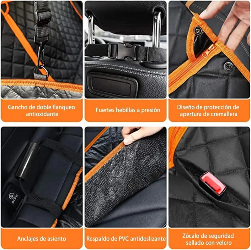 PROTECTOR FUNDA CUBRE ASIENTO AUTO MASCOTAS - 7