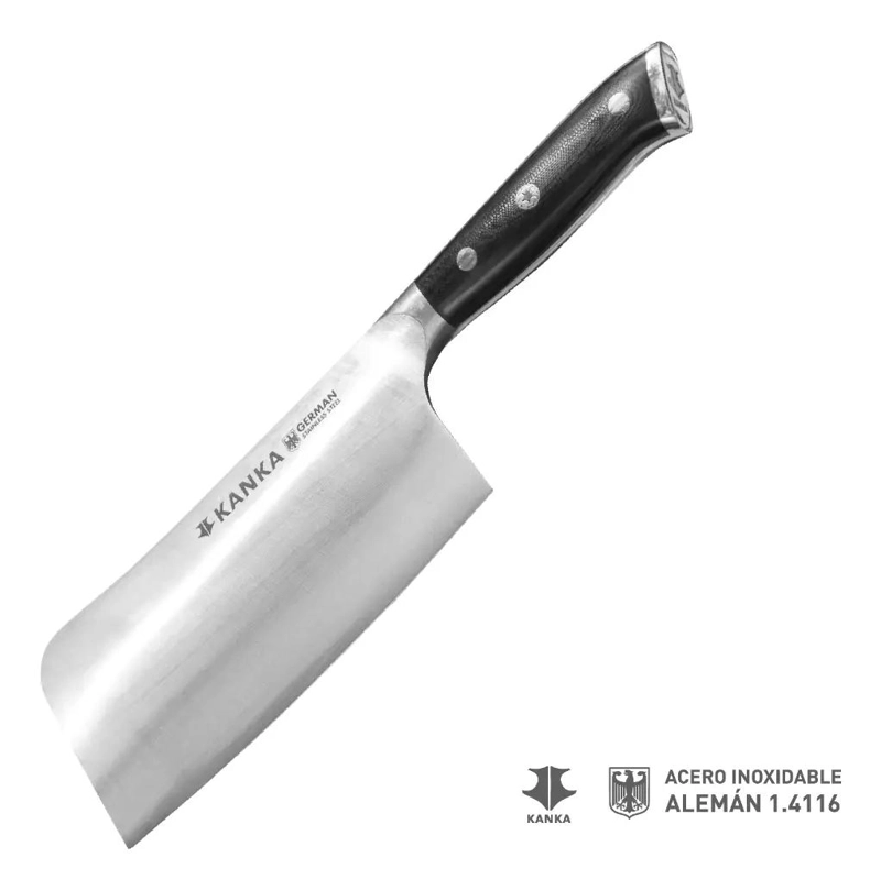 HACHA PROFESIONAL 17CM ACERO INOXIDABLE MANGO G10 - 1