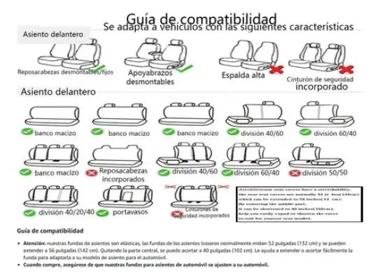 FUNDA CUBRE ASIENTO ECOCUERO SET 5 PIEZAS - 2