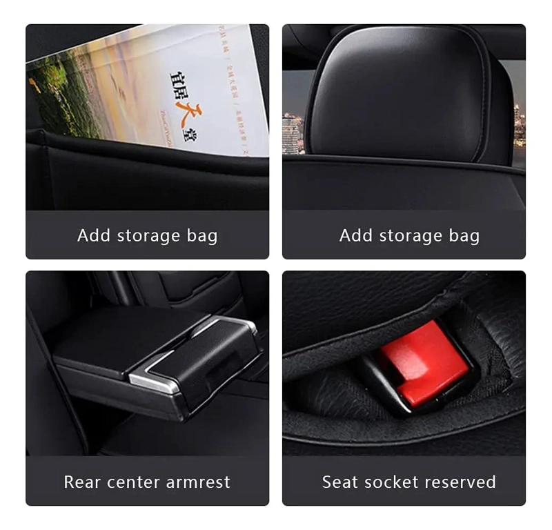FUNDA CUBRE ASIENTO ECOCUERO SET 5 PIEZAS - 6