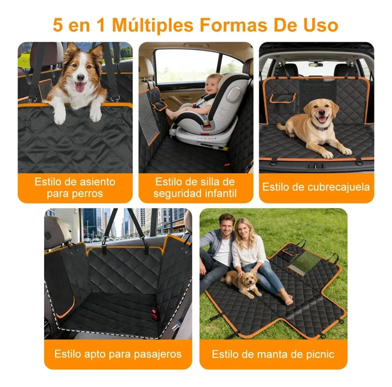 PROTECTOR IMPERMEABLE PARA ASIENTO DE AUTO PARA PERROS - 10