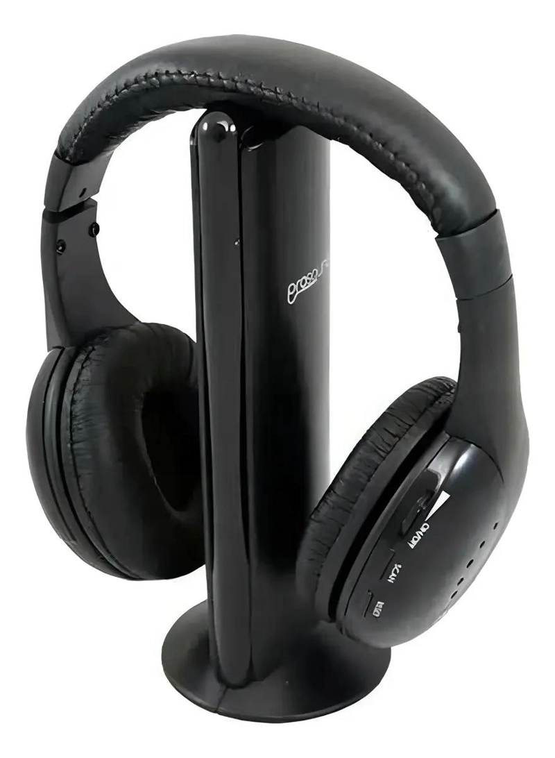 AUDIFONO INALAMBRICO CON RADIO FM COLOR NEGRO - 2