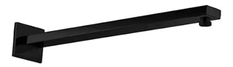 KIT PLATO DUCHA CUADRADO NEGRO 25CM Y BRAZO 40CM - 4