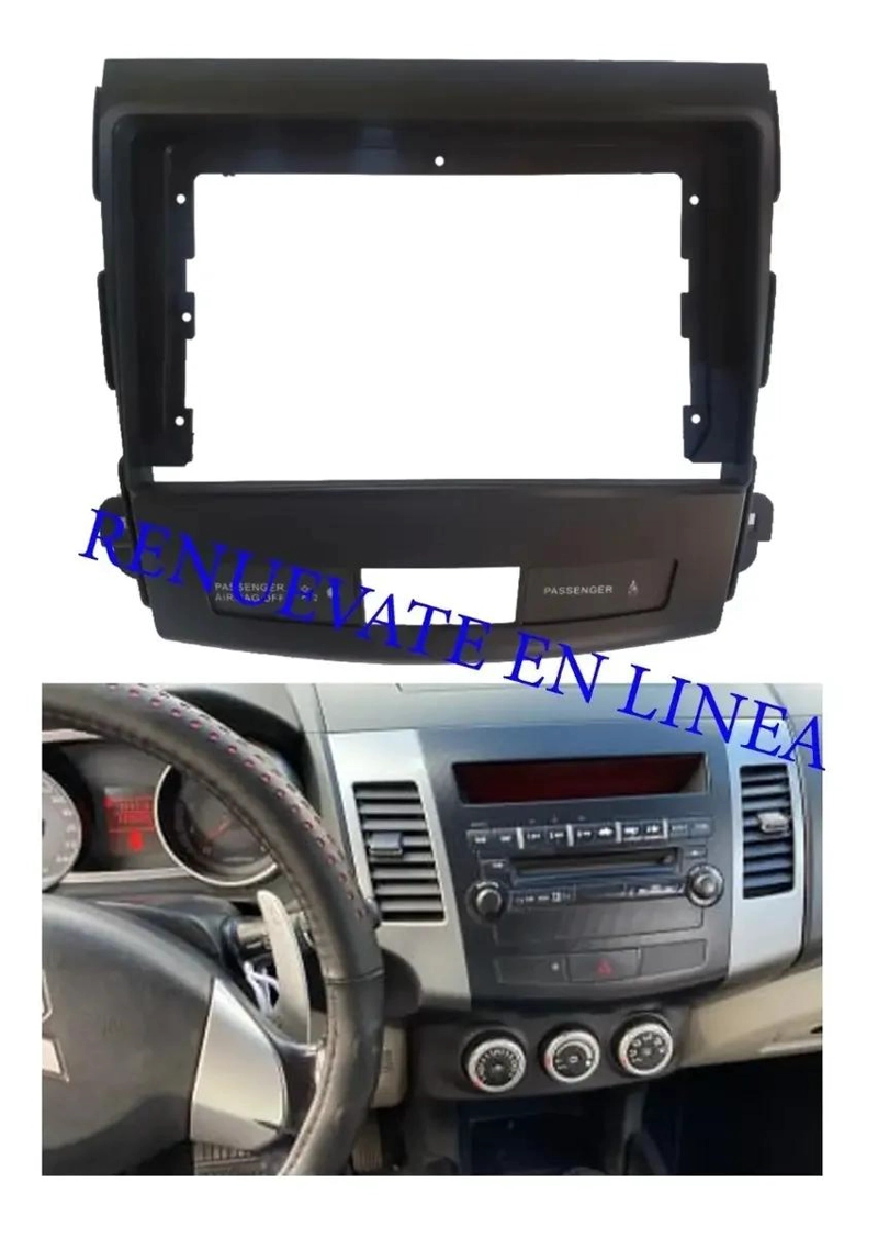 BISEL DE RADIO 9 PULGADAS PARA MITSUBISHI OUTLANDER - 2