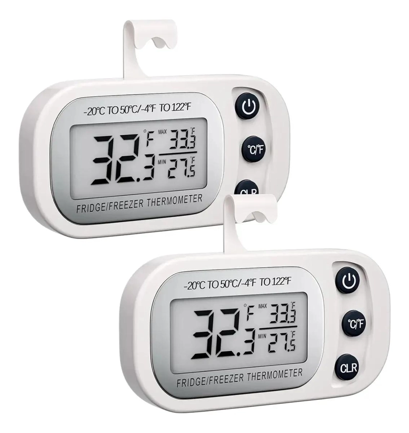 TERMOMETRO DIGITAL PARA REFRIGERADOR Y COCINA PACK DE 2 UNIDADES - 1