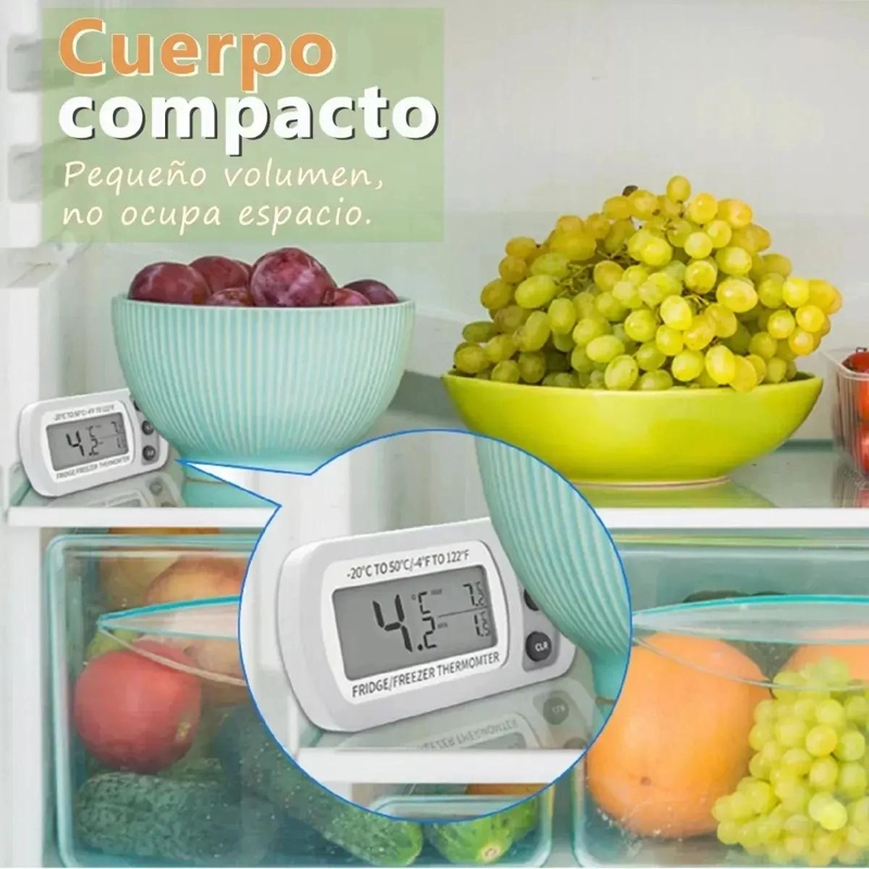 TERMOMETRO DIGITAL PARA REFRIGERADOR Y COCINA PACK DE 2 UNIDADES - 5