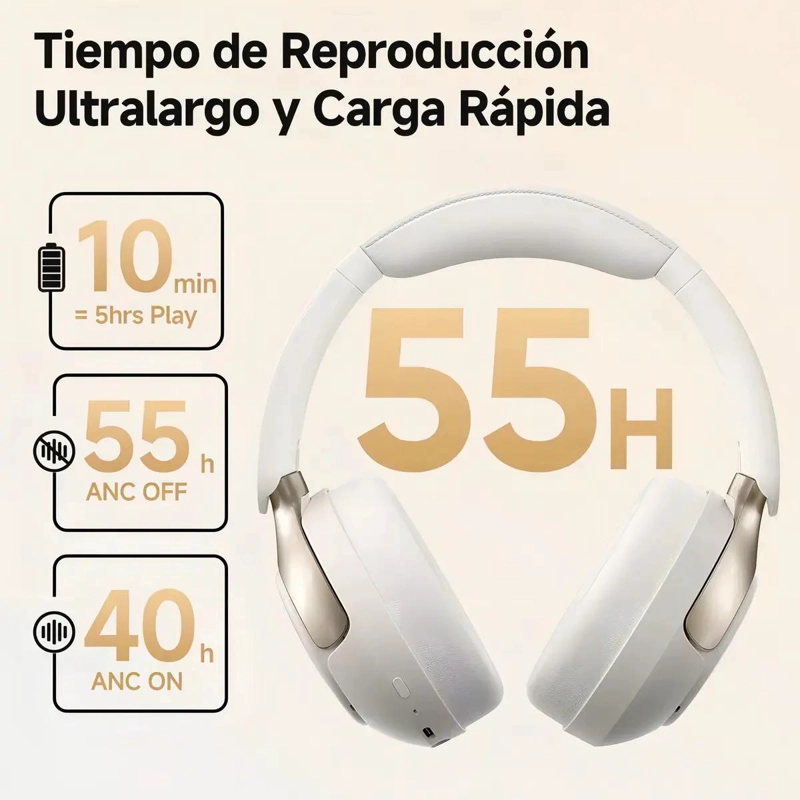 AUDIFONOS INALAMBRICOS GAMER DIADEMA 50DB ANC - 3