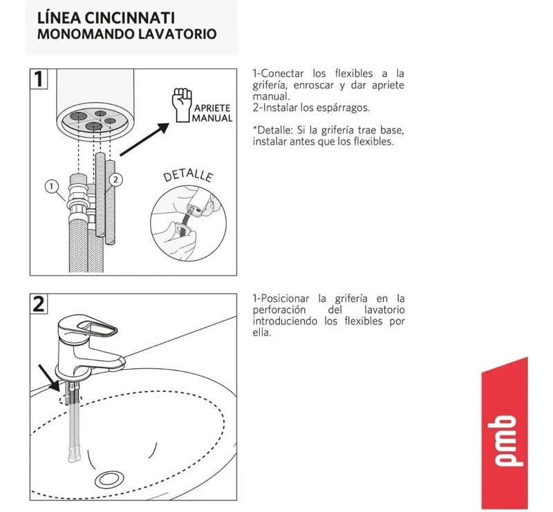 MONOMANDO LAVATORIO CINCINNATI PMB - 3