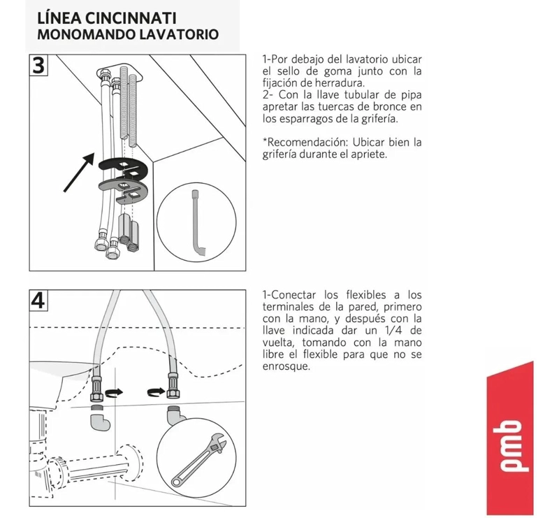 MONOMANDO LAVATORIO CINCINNATI PMB - 4