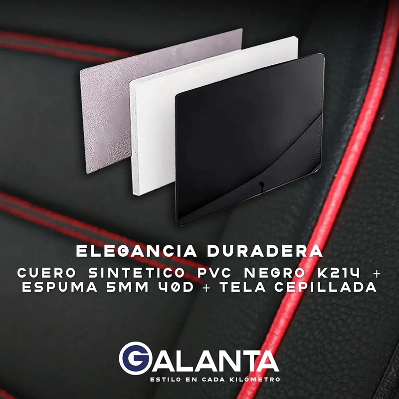 FUNDA CUBRE ASIENTO ECOCUERO SET 11 PIEZAS UNIVERSAL - 5
