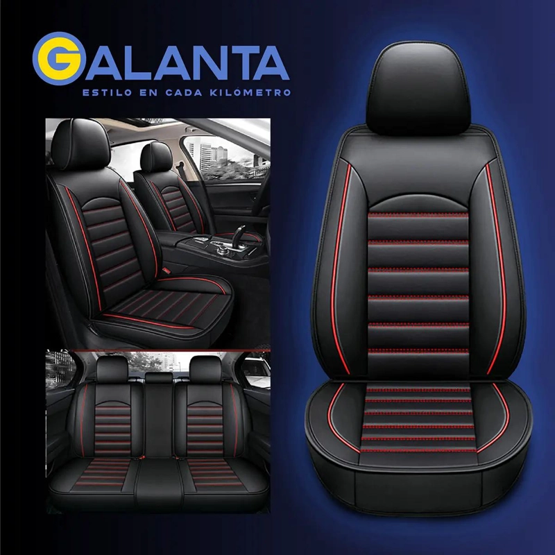 FUNDA CUBRE ASIENTO ECOCUERO SET 11 PIEZAS UNIVERSAL - 8