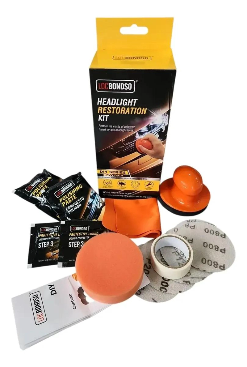 KIT DE REPARACION Y PULIDO DE FAROS DE AUTO - 2