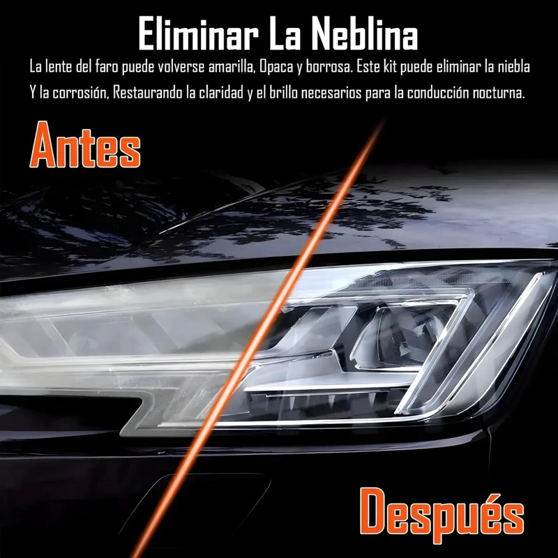 KIT DE REPARACION Y PULIDO DE FAROS DE AUTO - 4