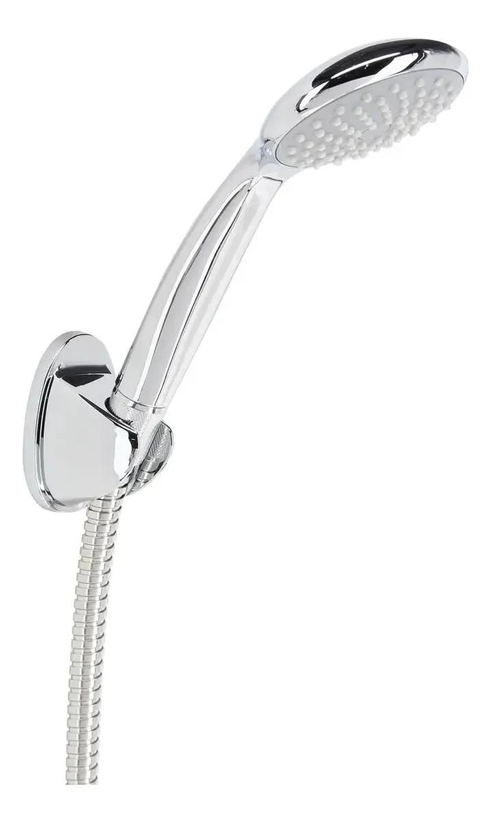 DUCHA TELE FONO ANTISARRO CROMADA CON SOPORTE FLEXIBLE - 4