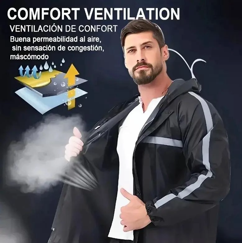 TRAJE DE AGUA IMPERMEABLE PARA MOTOCICLISTA - 5