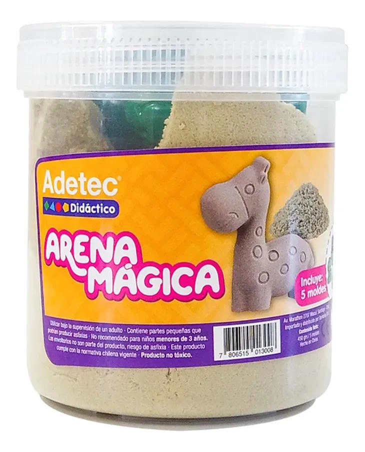 ARENA MAGICA COLOR NATURAL 450G CON MOLDES - 1