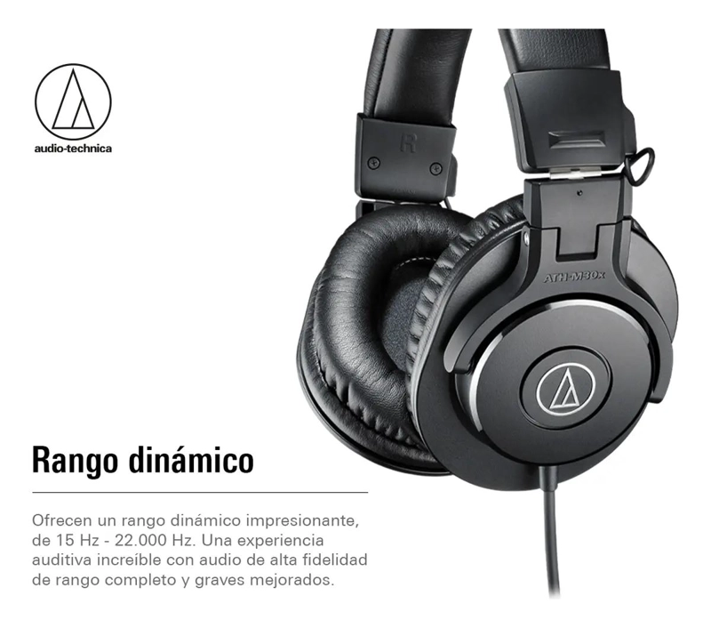 AUDIFONOS PROFESIONALES DE MONITOREO ATH-M30X - 3