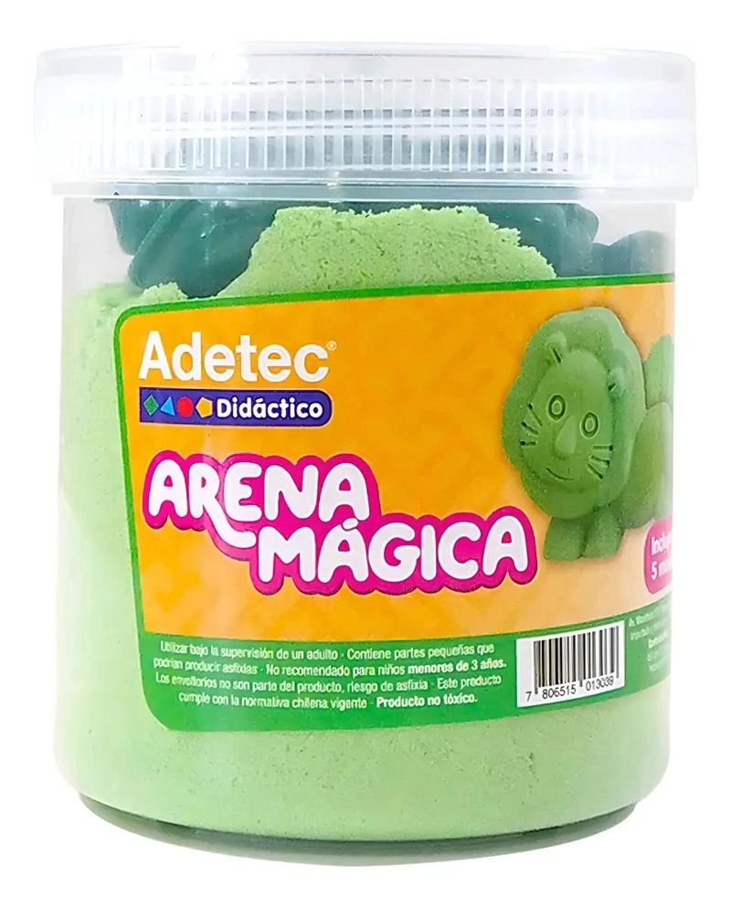 ARENA MAGICA DE COLORES 450 GRS CON MOLDES - 1