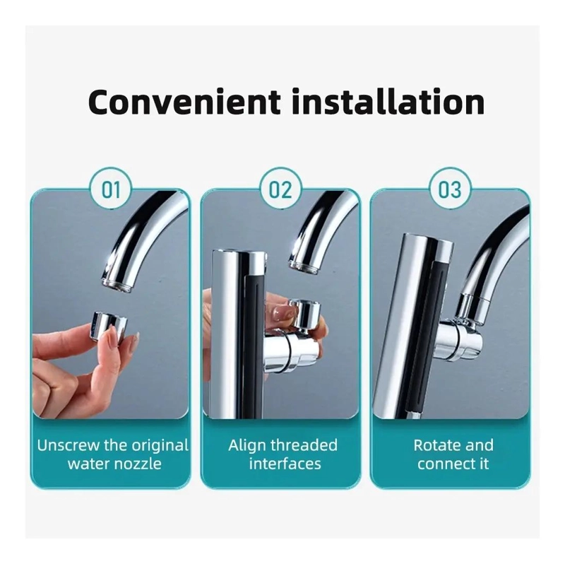 LLAVE GRIFO UNIVERSAL 360° GIRATORIA 4 MODOS - 4
